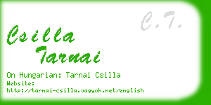 csilla tarnai business card